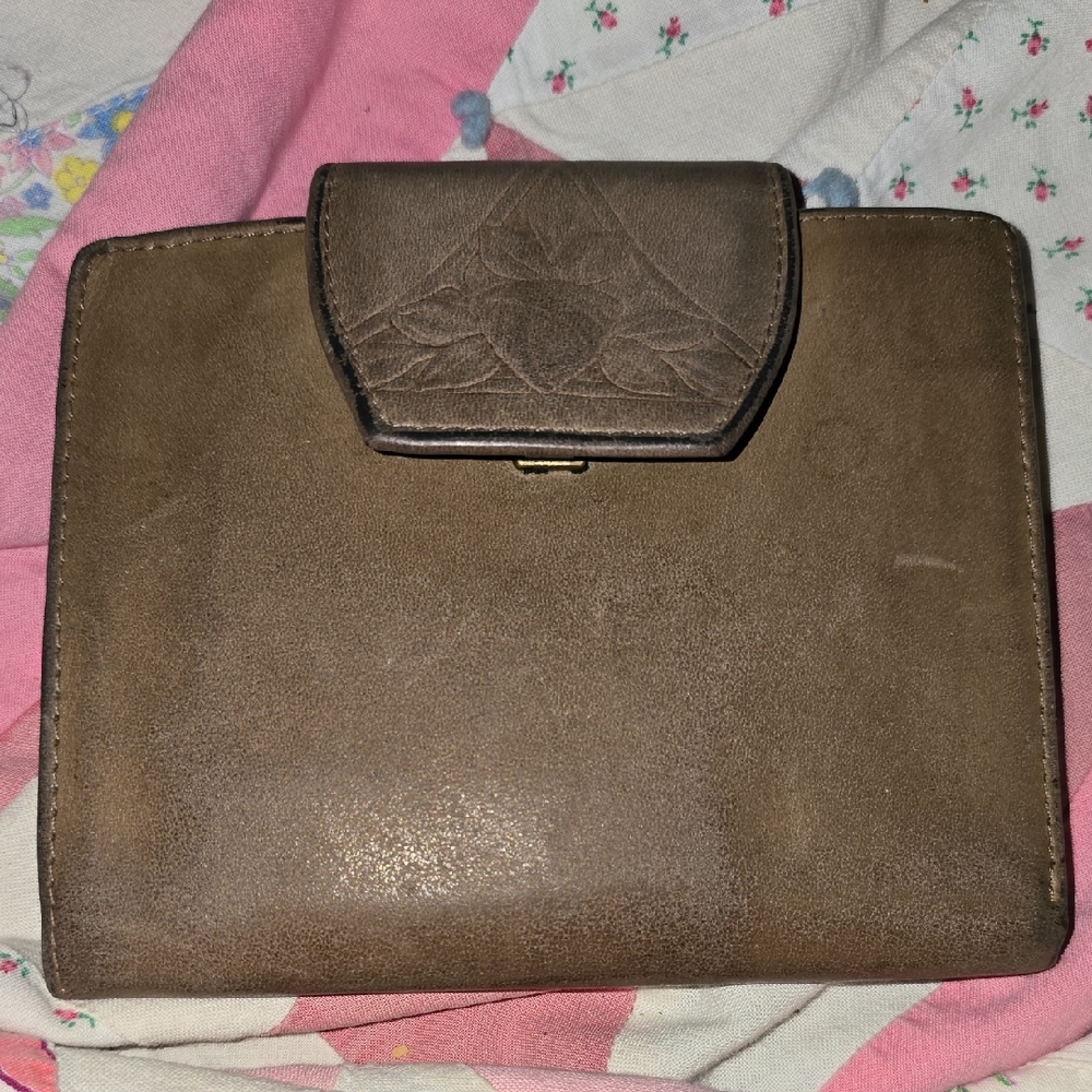 Rolfs Tan Genuine Leather Wallet with Cream Accent